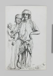Vrouwen van Geba, Samaria, illustratie uit Het Leven van Onze Heer Jezus Christus door James Jacques Joseph Tissot