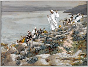 Gij zoekt Mij niet omdat gij de wonderen hebt gezien, maar omdat gij van de broden hebt gegeten, illustratie voor Het leven van Christus