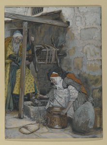 Zacharias en Elizabeth, illustratie voor Het leven van Christus door James Jacques Joseph Tissot