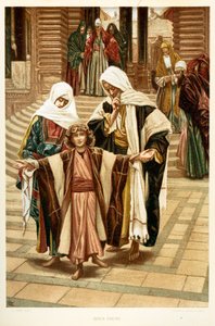 Jezus gevonden, Sint Lucas - Hoofdstuk 2 - Bijbel door James Jacques Joseph after Tissot