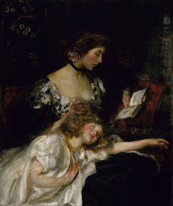 Moeder en Kind Lady Shannon en Kitty, ca. 1900-1910 door James Jebusa Shannon