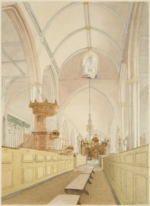 Interieur van Temple Church, kijkend naar het oosten