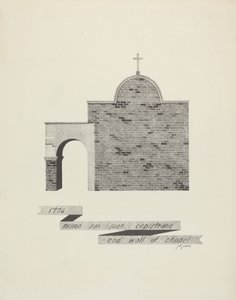 Missie San Juan Capistrano - Einde van Kapelmuur door James Jones