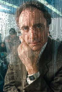 Een schakelschema verhult Efraim R. "Efi" Arazi, de oprichter van een computerbeeldvormingsbedrijf door James L Stanfield
