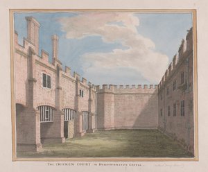 Herstmonceux Kasteel, East Sussex: De Kippenhof door James Lambert  of Lewes