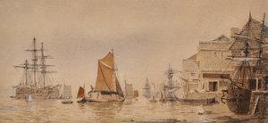 Zonsondergang op de rivier Medway
