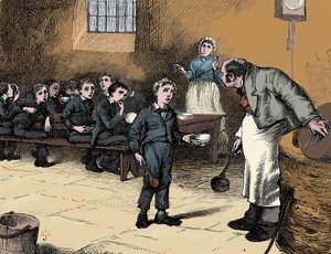 Scène uit Oliver Twist van Charles Dickens, 1836 door James Mahoney