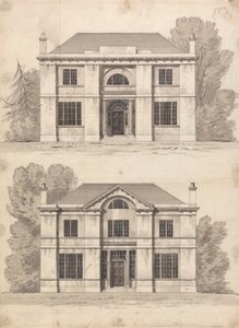Voorbereidende tekening voor Ontwerpen 5 en 6, Plaat 3 uit Een Verzameling Ontwerpen voor Landelijke Toevluchtsoorden door James Malton