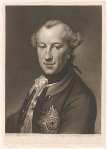 Portret van Karel Willem Ferdinand van Brunswijk-Wolfenbüttel door James McArdell
