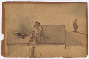Een Brand in Pomfret door James Abbott McNeill Whistler