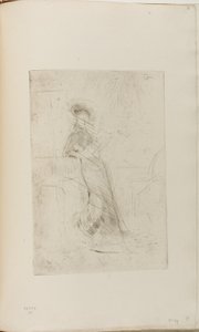 Een dame bij een raam door James Abbott McNeill Whistler