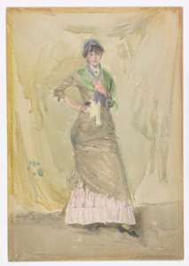 Een Notitie in Groen door James Abbott McNeill Whistler