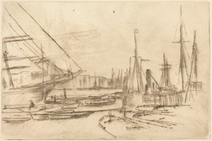Een schets uit Billingsgate door James McNeill Whistler