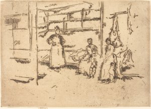 Na de Verkoop, Hounsditch door James Abbott McNeill Whistler