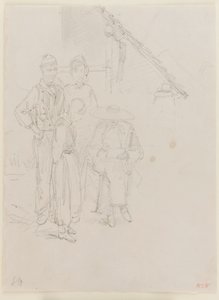 Een kunstenaar schetst door James Abbott McNeill Whistler
