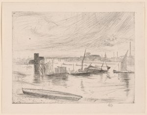 Battersea Dageraad (Cadogan Pier) door James McNeill Whistler