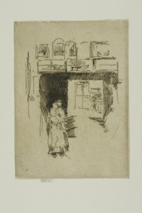 Vogelwinkel - Seven Dials door James Abbott McNeill Whistler