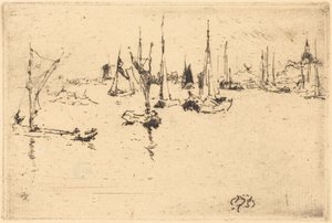 Boten, Dordrecht door James McNeill Whistler