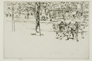 Boulevard Poissonnière, Parijs door James McNeill Whistler