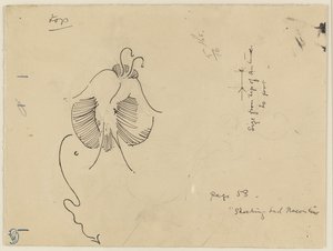 Vlinder (recto); Fragment van vlinder (verso)