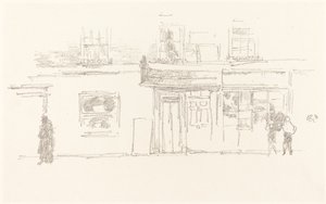Winkels in Chelsea door James Abbott McNeill Whistler