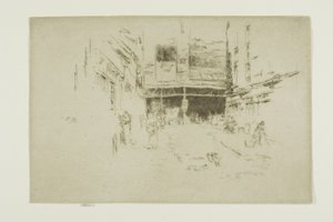 Kledingruil, Houndsditch, Nr. 1 door James Abbott McNeill Whistler