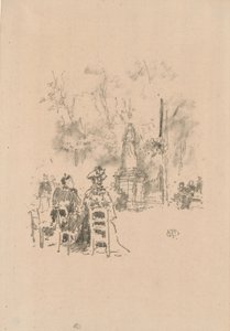 Gesprek onder het Standbeeld, Luxemburgse Tuinen