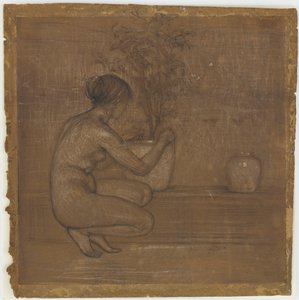 Hurkend figuur. Studie voor <em>The White Symphony: Three Girls</em>