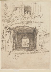 Deur en wijnstok door James Abbott McNeill Whistler