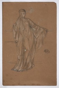 Geklede Figuur bij een Balustrade