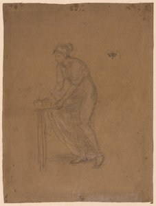 Gedrapeerd model door James McNeill Whistler