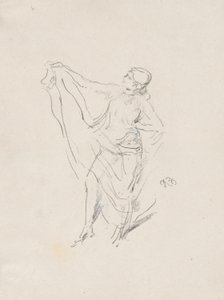 Gedrapeerd model, Dansen door James McNeill Whistler