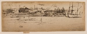 Droge Docks, Southampton door James Abbott McNeill Whistler