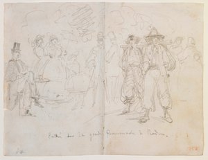 Entrée op de Grote Promenade in Baden door James Abbott McNeill Whistler