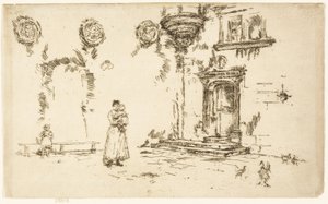Hôtel Lallemont, Bourges door James Abbott McNeill Whistler