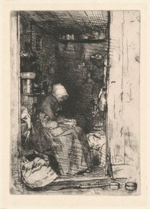 De Oude Vrouw met Lappen door James Abbott McNeill Whistler