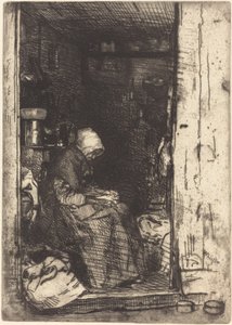 La Vieille aux Loques door James Abbott McNeill Whistler