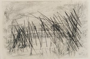 Landschap met een Visser door James Abbott McNeill Whistler