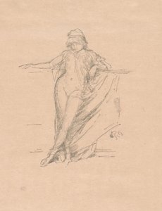 Kleine gedrapeerde figuur, leunend