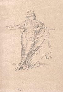 Kleine gedrapeerde figuur leunend