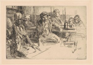Havenarbeiders door James Abbott McNeill Whistler