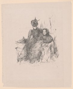 Moeder en dochter [La Mère Malade]. door James McNeill Whistler