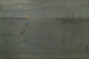 Nocturne: Blauw en goud - Southampton Water door James McNeill Whistler