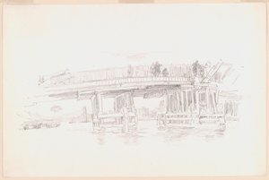 Oude Battersea Brug door James Abbott McNeill Whistler