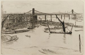 Oude Hungerford Brug door James Abbott McNeill Whistler
