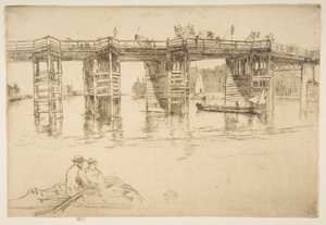 De oude Putney Bridge door James McNeill Whistler