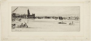 De oude Westminster Bridge door James McNeill Whistler