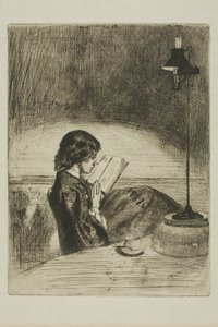Lezen bij lamplicht