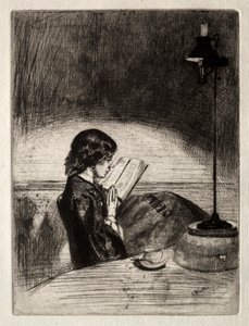 Lezen bij lamplicht