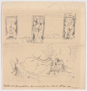 Schets van de Pauwenkamer door James McNeill Whistler